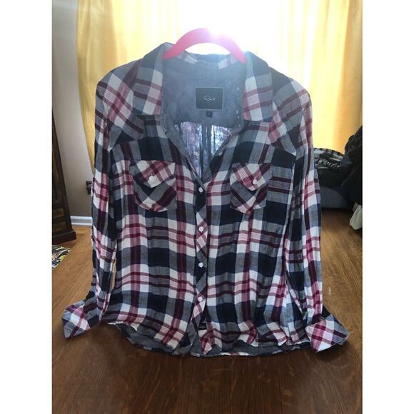 Rails Kendra Button Down Plaid Blouse - Picture 15 of 16